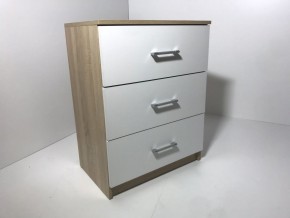 Комод 3 ящика (дуб сонома/белый) в Соликамске - solikamsk.ok-mebel.com | фото