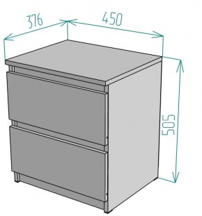 Комод Malta light K127 (тумба прикроватная) в Соликамске - solikamsk.ok-mebel.com | фото 2