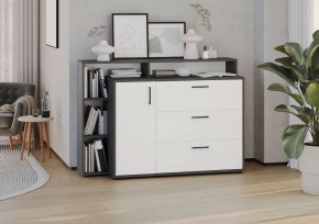 Комод с дверкой и тремя ящиками (графит/белый) в Соликамске - solikamsk.ok-mebel.com | фото 3