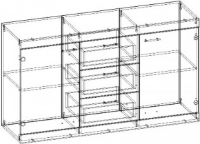 СОНАТА КС-1500 Комод (Дуб сонома/Белый глянец) в Соликамске - solikamsk.ok-mebel.com | фото 2