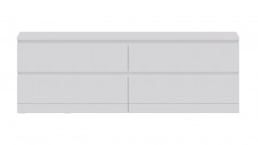 Комод Варма 4Д низкий с четырьмя выдвижными ящиками, цвет белый в Соликамске - solikamsk.ok-mebel.com | фото 2