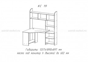 Компьютерный стол №19 (Анкор темный) в Соликамске - solikamsk.ok-mebel.com | фото 3