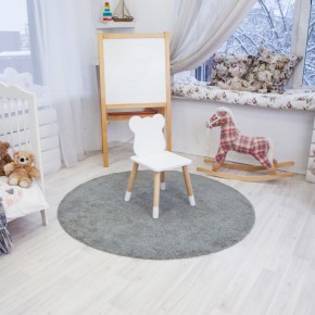 Комплект детский стол КРУГЛЫЙ и стул МИШКА ROLTI Baby (белая столешница/белое сиденье/береза ножки) в Соликамске - solikamsk.ok-mebel.com | фото 7