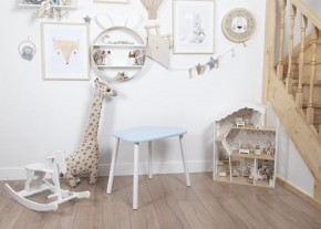 Комплект детский стол ОБЛАЧКО и стул МИШКА ROLTI Baby (голубая столешница/голубое сиденье/белые ножки) в Соликамске - solikamsk.ok-mebel.com | фото 5