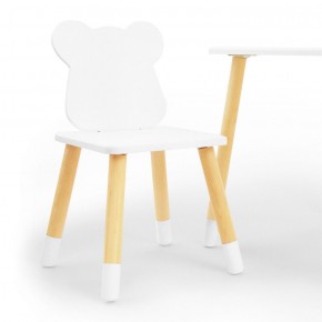 Комплект детской мебели стол и два стула Мишутка (Белый/Белый/Береза) в Соликамске - solikamsk.ok-mebel.com | фото