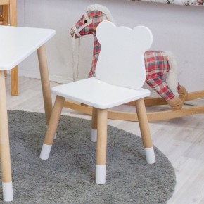 Комплект детской мебели стол и два стула Мишутка (Белый/Белый/Береза) в Соликамске - solikamsk.ok-mebel.com | фото 2
