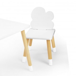 Комплект детской мебели стол и два стула Облачко (Белый/Белый/Береза) в Соликамске - solikamsk.ok-mebel.com | фото