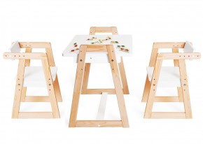 Комплект детской мебели стол и  два стула Я САМ "Лофт-Дуо" (Белый) в Соликамске - solikamsk.ok-mebel.com | фото