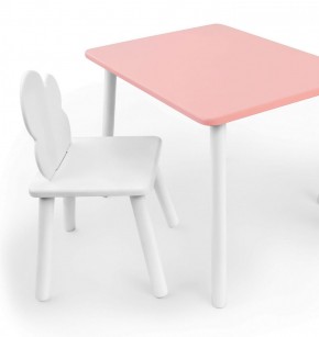 Комплект детской мебели стол и стул Облачко (Розывый/Белый/Белый) в Соликамске - solikamsk.ok-mebel.com | фото
