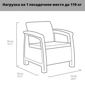 Комплект мебели Корфу Рест (Corfu Rest - without table) графит в Соликамске - solikamsk.ok-mebel.com | фото 3