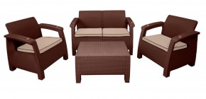 Комплект уличной мебели Yalta Premium Terrace Set (Ялта) шоколадый (+подушки под спину) в Соликамске - solikamsk.ok-mebel.com | фото 1