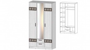 КОСТА-РИКА Шкаф 3-х створчатый (анкор светлый) в Соликамске - solikamsk.ok-mebel.com | фото