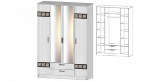 КОСТА-РИКА Шкаф 4-х створчатый (анкор светлый) в Соликамске - solikamsk.ok-mebel.com | фото