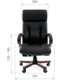 Кресло для руководителя CHAIRMAN  421 (Натуральная кожа) Черное в Соликамске - solikamsk.ok-mebel.com | фото 4