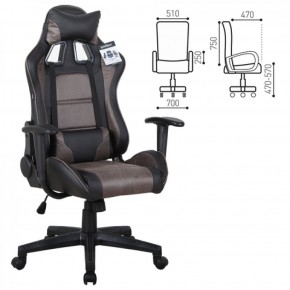 Кресло компьютерное BRABIX "GT Racer GM-100" (черное/коричневое) 531819 в Соликамске - solikamsk.ok-mebel.com | фото 2