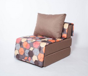 Кресло-кровать бескаркасное Харви (коричневый-геометрия браун) в Соликамске - solikamsk.ok-mebel.com | фото