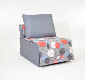 Кресло-кровать бескаркасное Харви (серый-геометрия слейт) в Соликамске - solikamsk.ok-mebel.com | фото