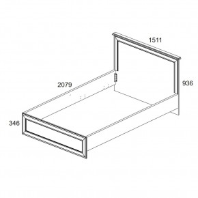 Кровать 140 с подъемником, TIFFANY, цвет вудлайн кремовый в Соликамске - solikamsk.ok-mebel.com | фото 3