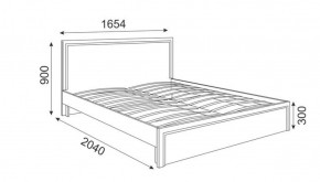 Кровать 1.6 М07 Стандарт с основанием Беатрис (Орех гепланкт) в Соликамске - solikamsk.ok-mebel.com | фото
