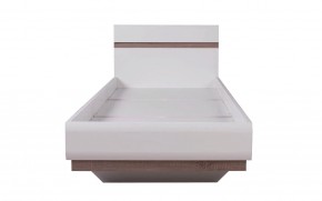 Кровать 90/TYP 90, LINATE ,цвет белый/сонома трюфель в Соликамске - solikamsk.ok-mebel.com | фото 3