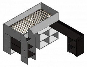 Кровать-чердак "Теремок-2" Дуб молочный/Венге в Соликамске - solikamsk.ok-mebel.com | фото 2