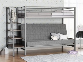 Кровать двухъярусная с диваном "Мадлен-3" (Серый/Серый) в Соликамске - solikamsk.ok-mebel.com | фото