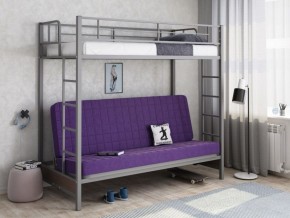 Кровать двухъярусная с диваном "Мадлен" (Серый/Фиолетовый) в Соликамске - solikamsk.ok-mebel.com | фото 1