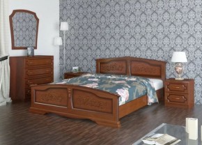 ЕЛЕНА Кровать из массива 1200 (Орех) в Соликамске - solikamsk.ok-mebel.com | фото 2