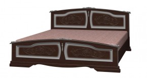 ЕЛЕНА Кровать из массива 1400 (Орех темный) в Соликамске - solikamsk.ok-mebel.com | фото