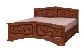 ЕЛЕНА Кровать из массива 1800 (Орех) с 2-мя ящиками в Соликамске - solikamsk.ok-mebel.com | фото 2