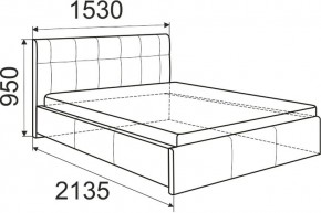 Кровать Изабелла с латами Newtone cacao 1400x2000 в Соликамске - solikamsk.ok-mebel.com | фото 5