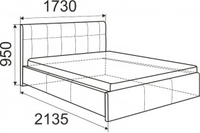 Кровать Изабелла с латами Newtone cacao 1400x2000 в Соликамске - solikamsk.ok-mebel.com | фото 6