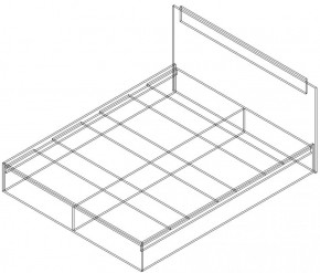 СОФИЯ Кровать КР1600 (венге/дуб белфорт) щиты в Соликамске - solikamsk.ok-mebel.com | фото 2