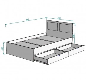 Кровать Ольга L45 (1200) 2 ящика в Соликамске - solikamsk.ok-mebel.com | фото 2