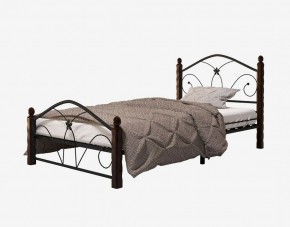 Кровать "Селена 1" Черная (900*2000) (ножки-шоколад) с коваными элементами в Соликамске - solikamsk.ok-mebel.com | фото 2