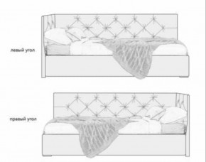 Кровать угловая Лилу интерьерная +основание (120х200) в Соликамске - solikamsk.ok-mebel.com | фото 2