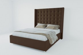 Кровать Венеция ЛЮКС с ПМ 900 (экокожа коричневая) в Соликамске - solikamsk.ok-mebel.com | фото