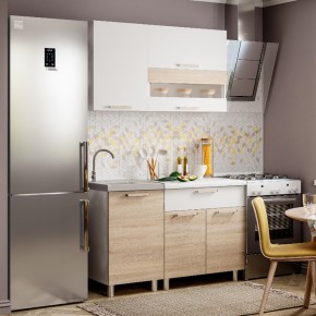 Кухня Айсбери 1.2 м (Белый/Дуб Сонома) в Соликамске - solikamsk.ok-mebel.com | фото
