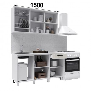Кухня ДИОР 1500 (Белый/Дуб Крафт белый) в Соликамске - solikamsk.ok-mebel.com | фото 2