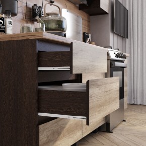 Кухня Энигма 1.6 м (венге/дуб каньон) в Соликамске - solikamsk.ok-mebel.com | фото 2