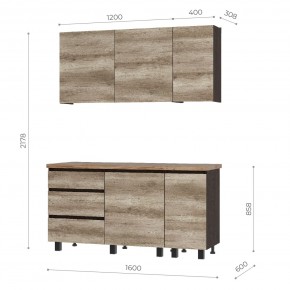 Кухня Энигма 1.6 м (венге/дуб каньон) в Соликамске - solikamsk.ok-mebel.com | фото 5