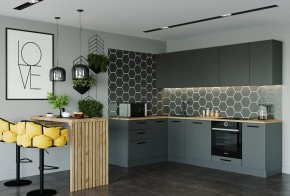 Кухня угловая Антрацит 2600х1600 (Стол. 38мм) в Соликамске - solikamsk.ok-mebel.com | фото