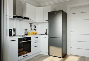 Кухонный гарнитур Белый Глянец 2200*1000 (Стол. 38мм) в Соликамске - solikamsk.ok-mebel.com | фото