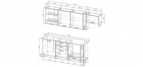 Кухонный гарнитур Белый Глянец 2550 (Стол. 26мм) в Соликамске - solikamsk.ok-mebel.com | фото 2