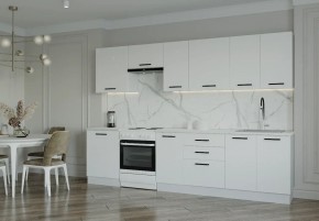 Кухонный гарнитур Белый Глянец 3000 (Стол. 38мм) в Соликамске - solikamsk.ok-mebel.com | фото