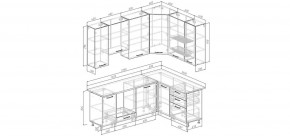 Кухонный гарнитур Старое Дерево 2200*1600 h950 (Стол. 26мм) в Соликамске - solikamsk.ok-mebel.com | фото 2