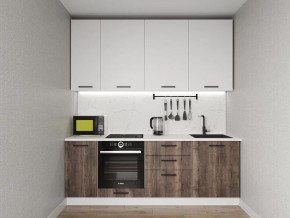 Кухонный гарнитур Старое Дерево 2200 h950 (Стол. 38мм) в Соликамске - solikamsk.ok-mebel.com | фото