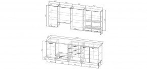 Кухонный гарнитур Старое Дерево 2400 h950 (Стол. 26мм) в Соликамске - solikamsk.ok-mebel.com | фото 2