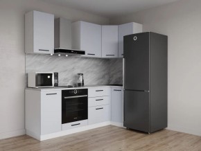 Кухонный гарнитур угловой Смоки 2200*1000 (Стол. 26мм) в Соликамске - solikamsk.ok-mebel.com | фото