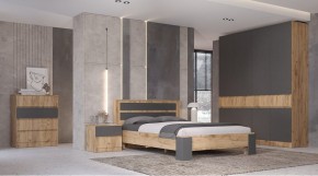 ЛЕНОРА Спальный гарнитур (модульный) графит в Соликамске - solikamsk.ok-mebel.com | фото